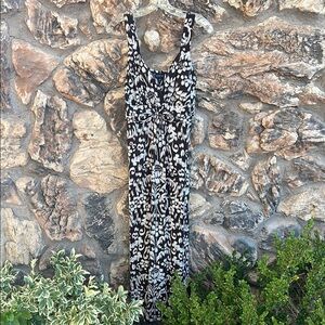 Enfocus Studio Brown and White Maxi Dress